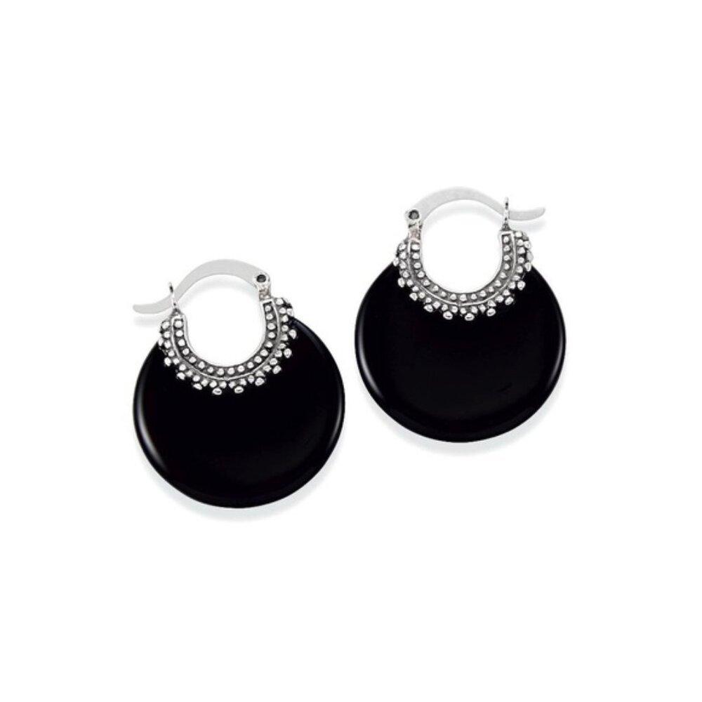 Black hoop Earrings N1648